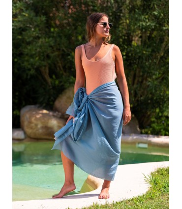 Plain cotton scarf ACTBSMOKE