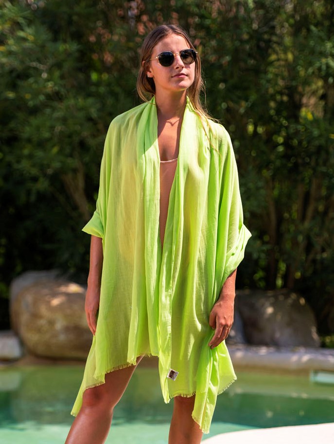 Plain cotton scarf ACTGLIME