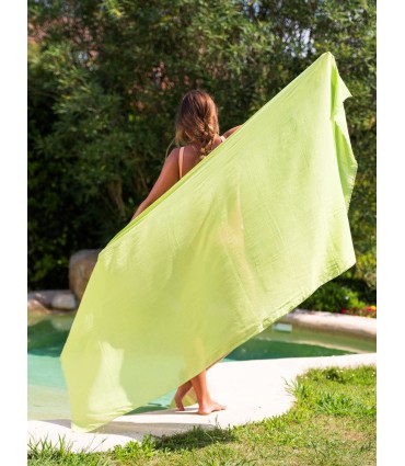 Foulard uni coton ACTGLIME