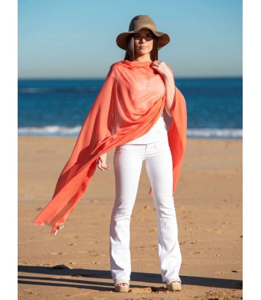 Foulard uni coton ACTCORAL