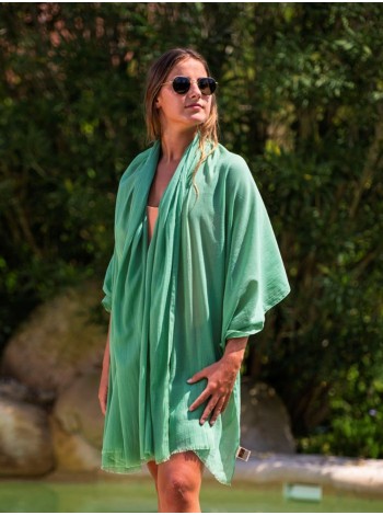 Foulard uni coton ACTGREENM