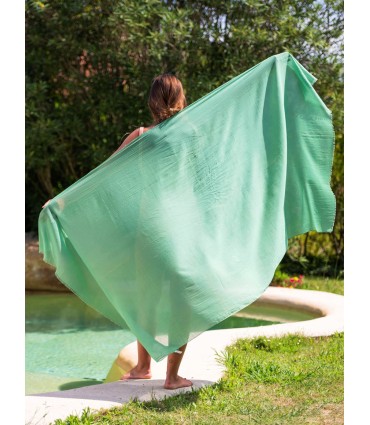 Foulard uni coton ACTGREENM