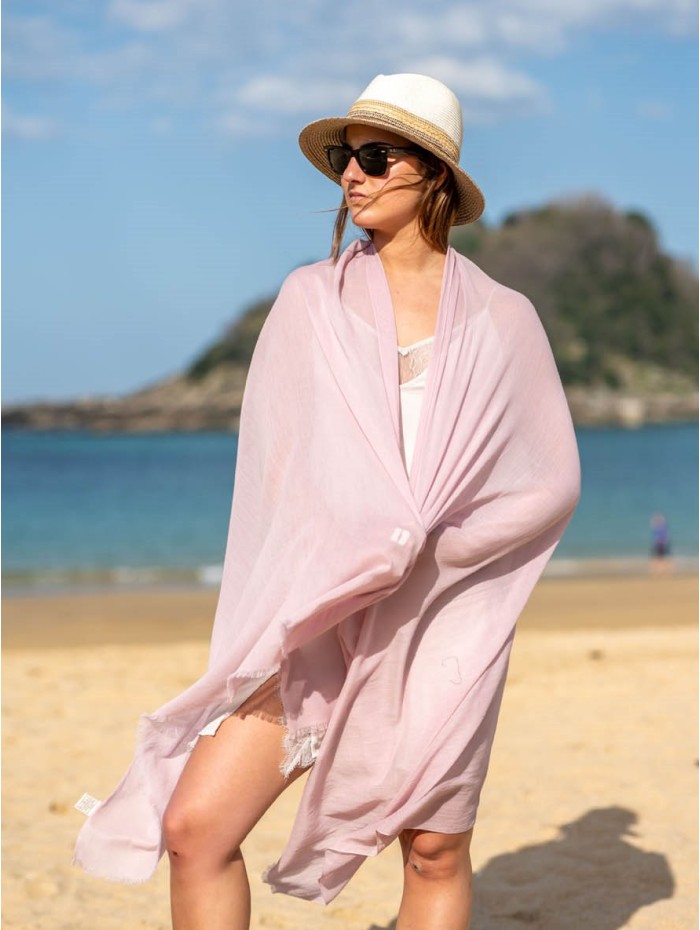 Plain cotton scarf ACTROSEL