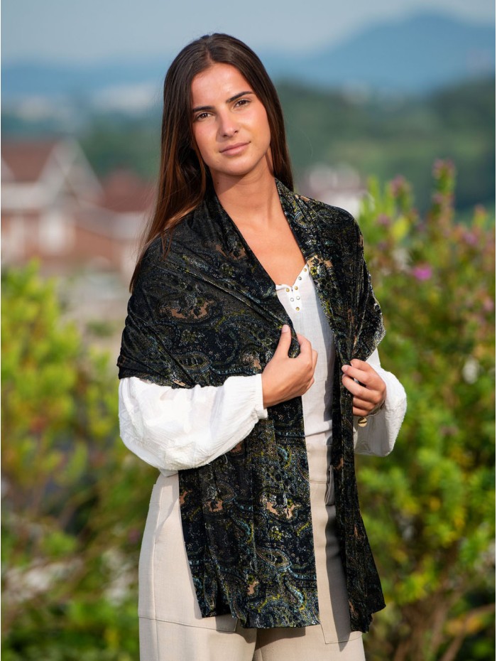 Velvet shawl ANT28C
