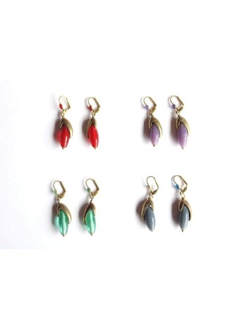 Boucles d'oreilles PENJAN505 - Pack de 4 couleurs