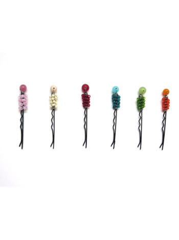 Hair pins HORJAN201 - Pack of 6 colors