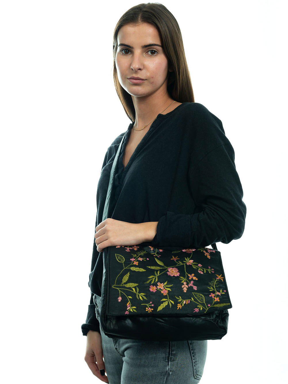 Embroidered bag-shoulder bag NYFLORB2