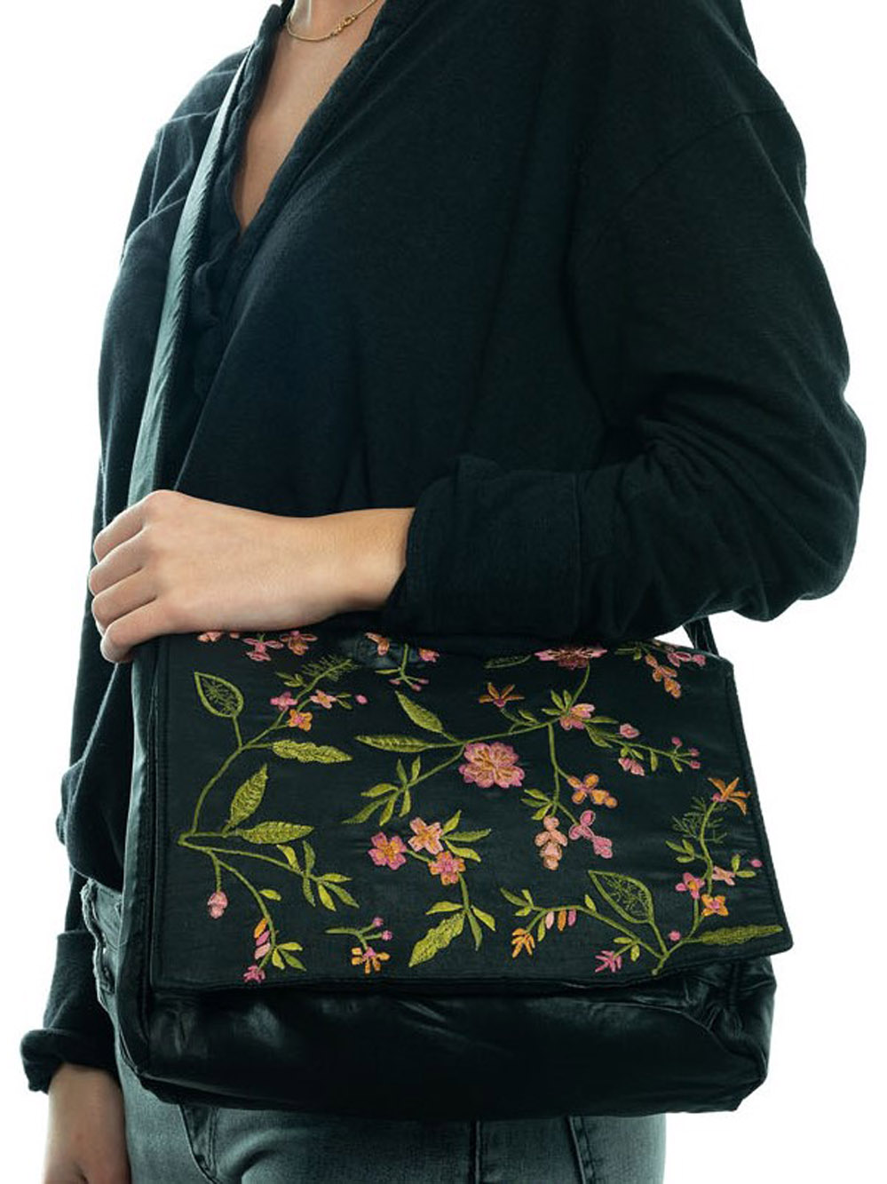 Embroidered bag-shoulder bag NYFLORB2