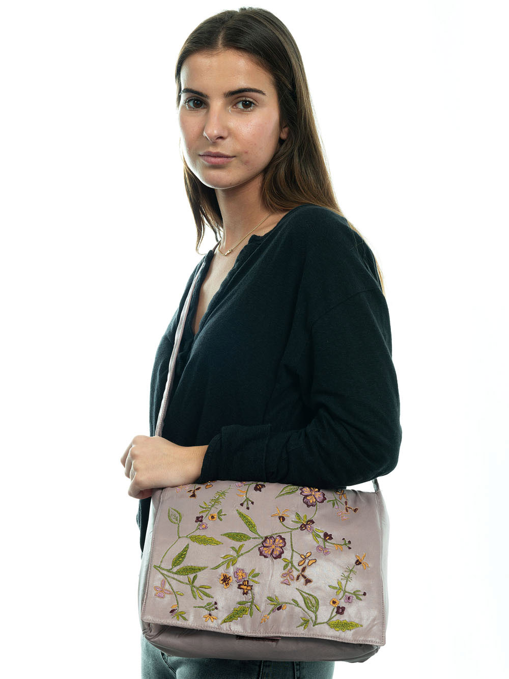 Embroidered bag-shoulder bag NYFLORB2