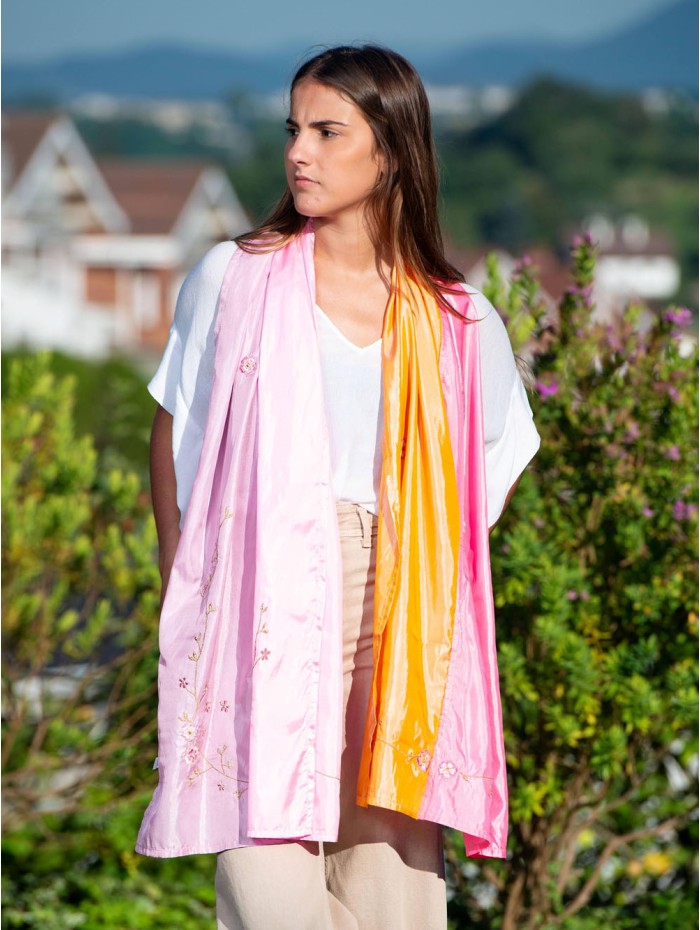 Embroidered foulard PETAC1