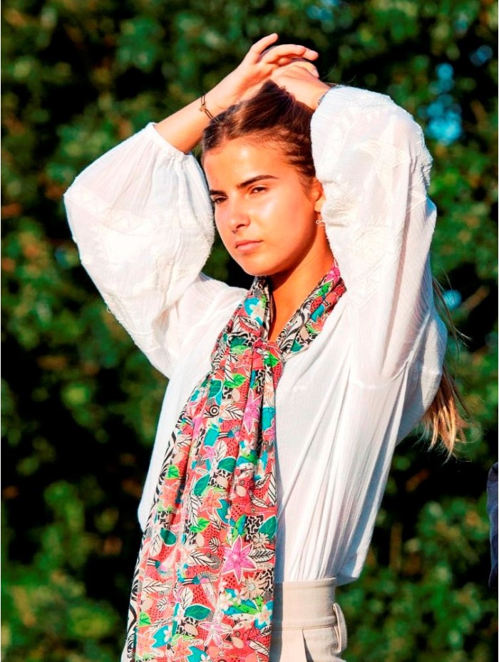 Bufanda de lana con seda ASW22F