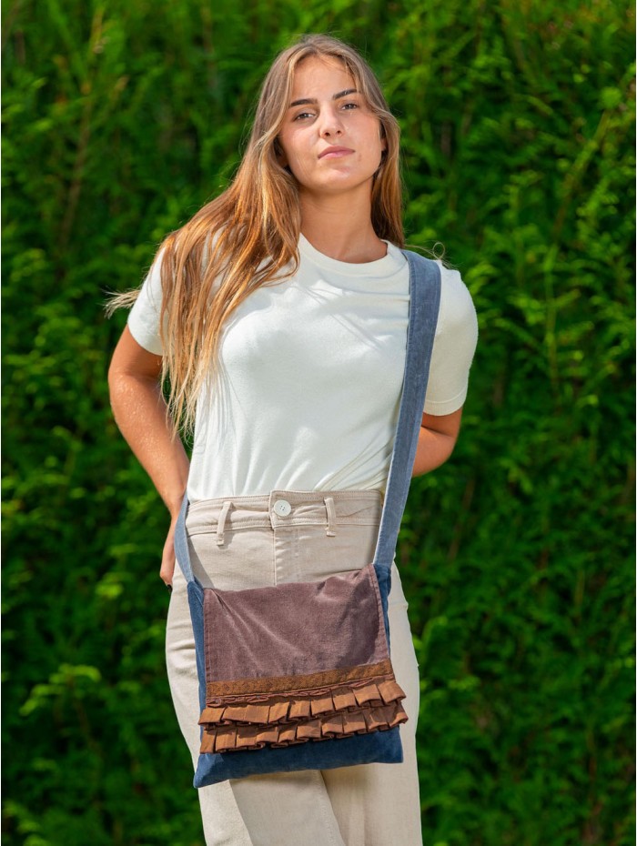 Sac à bandoulière en velours CDT254B2