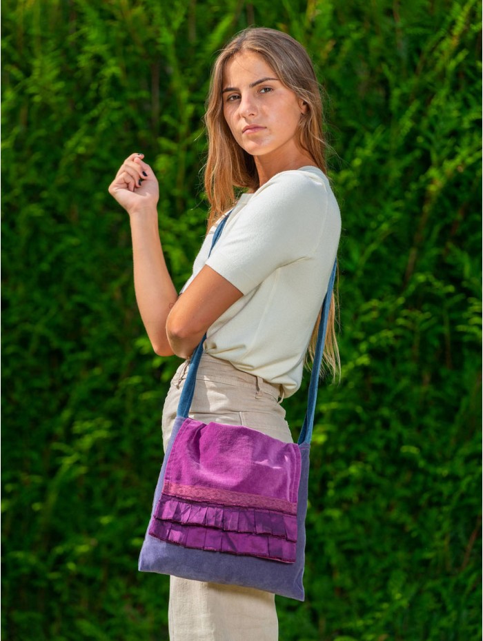 Sac à bandoulière en velours CDT254B2