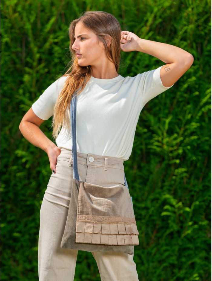 Sac à bandoulière en velours CDT254B2