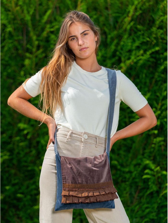 Sac à bandoulière en velours CDT254B2
