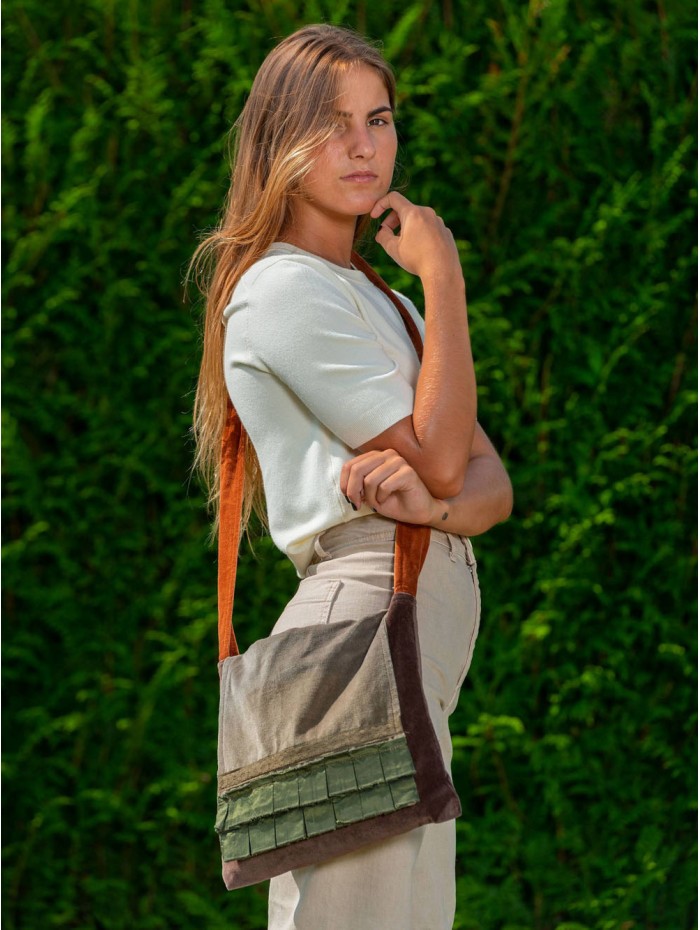 Sac à bandoulière en velours CDT254B2