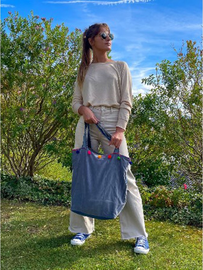 Sac en velours avec 2 couleurs CDT254B1P