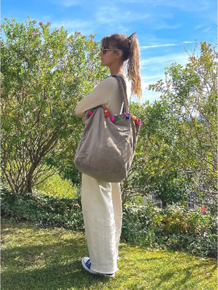 Sac en velours avec 2 couleurs CDT254B1P
