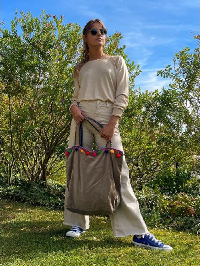 Sac en velours avec 2 couleurs CDT254B1P