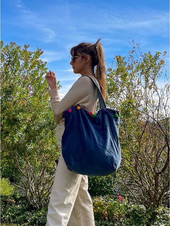 Sac en velours avec 2 couleurs CDT254B1P