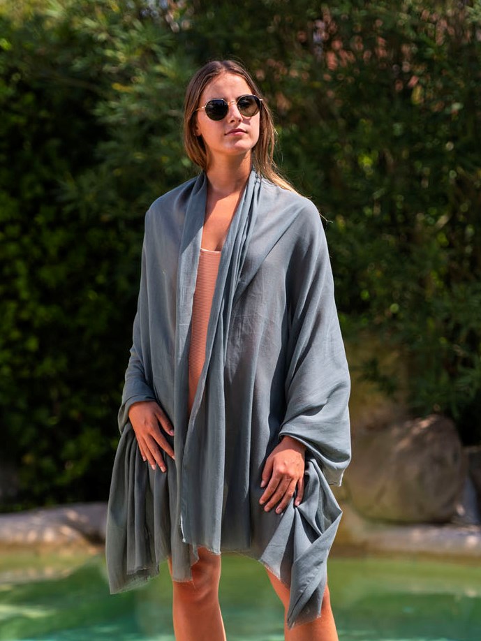 Foulard uni coton ACTGREEND