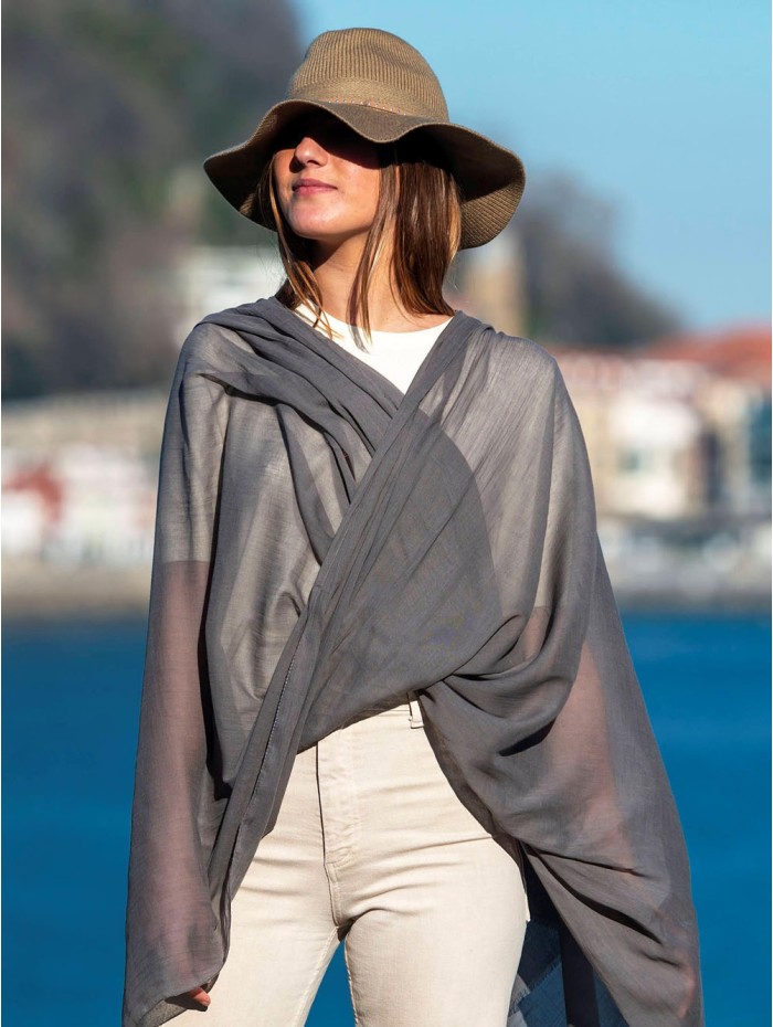 Cotton plain shawl-sarong ACTGCHARC