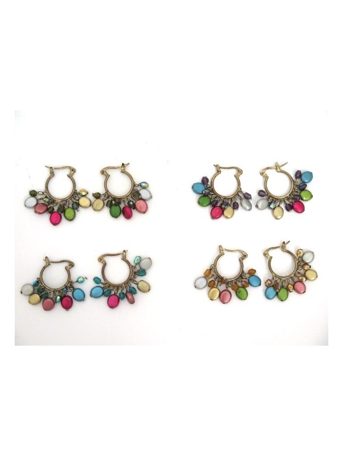 Pendientes PENJAN488 - Pack de 4 colores