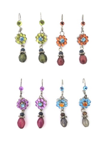 Boucles d'oreilles PENJAN253 - Pack de 4 couleurs