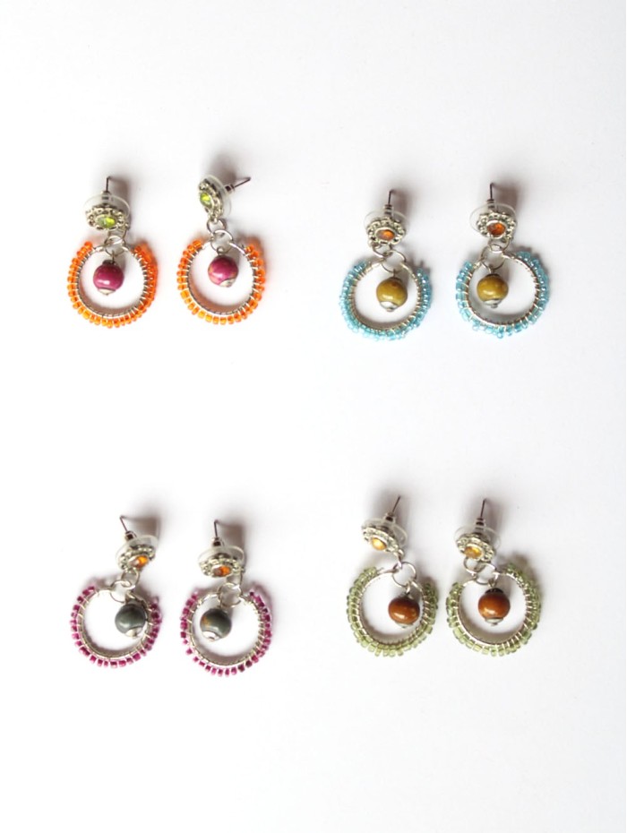 Boucles d'oreilles PENJAN328 - Pack de 4 couleurs
