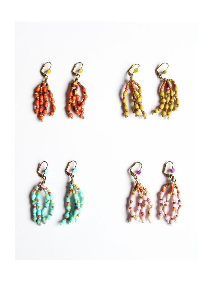 Boucles d'oreilles PENJAN38 - Pack de 4 couleurs