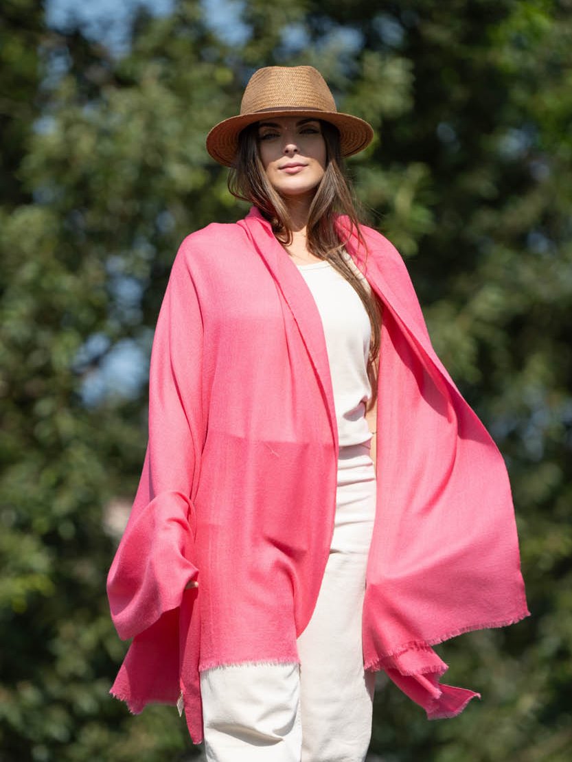 Foulard uni laine-soie ASWRHOT