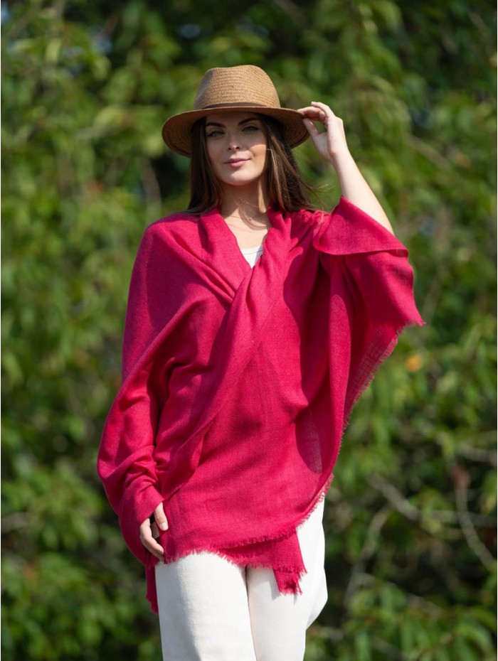 Plain wool-silk scarf ASWRPERS