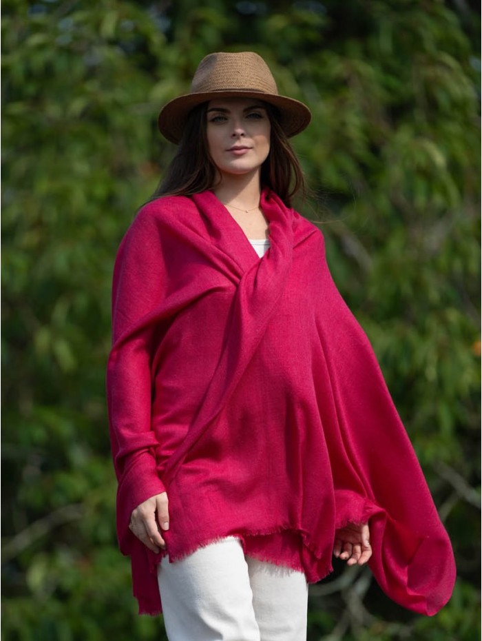 Wool and silk plain shawl ASWRPERS