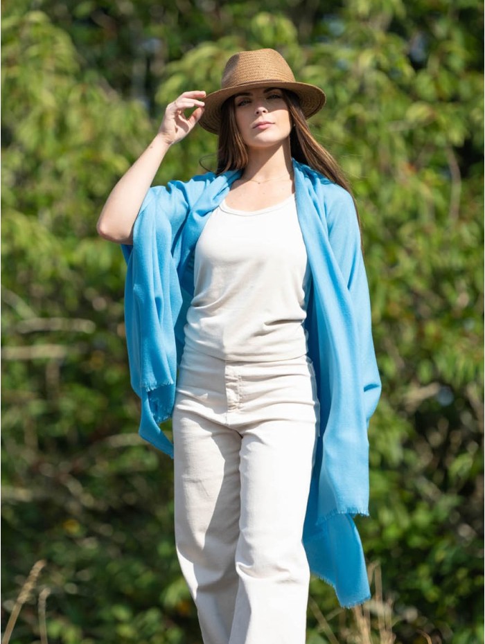 Foulard uni laine-soie ASWBMOON