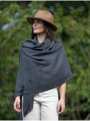 Plain wool-silk scarf ASWGCHAR