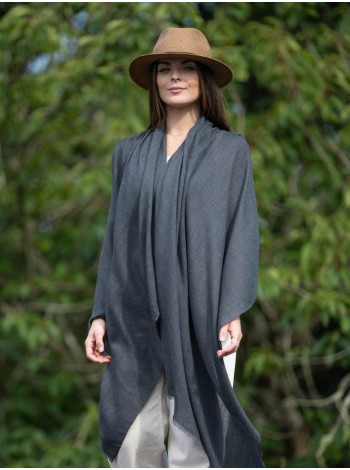 Plain wool-silk scarf ASWGCHAR