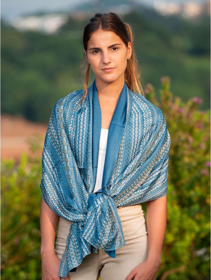 Foulard double en soie ASK84CD