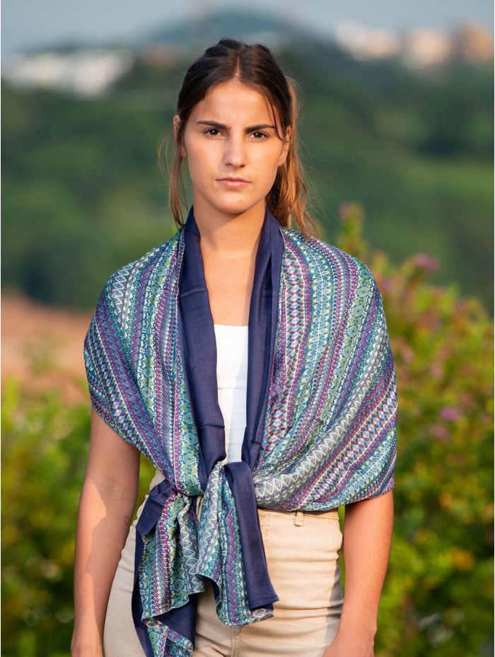 Foulard double en soie ASK84CD