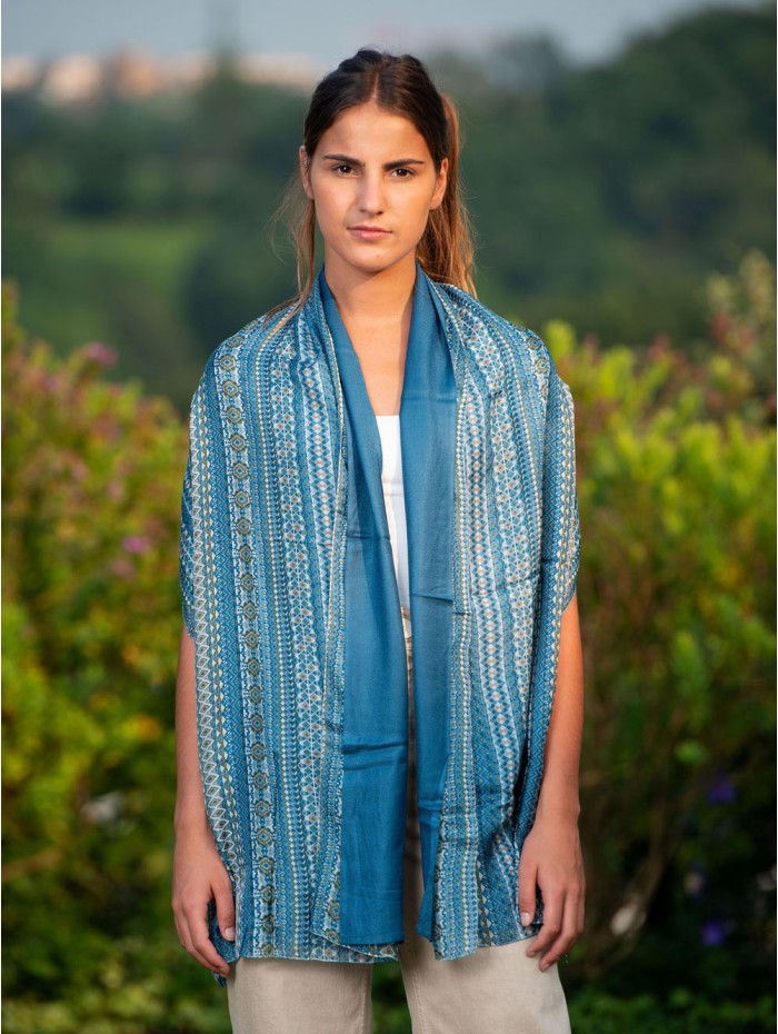 Foulard double en soie ASK84CD