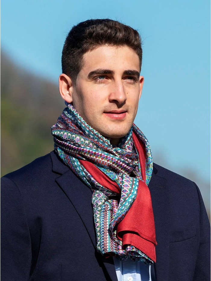 Foulard double en soie ASK84CD