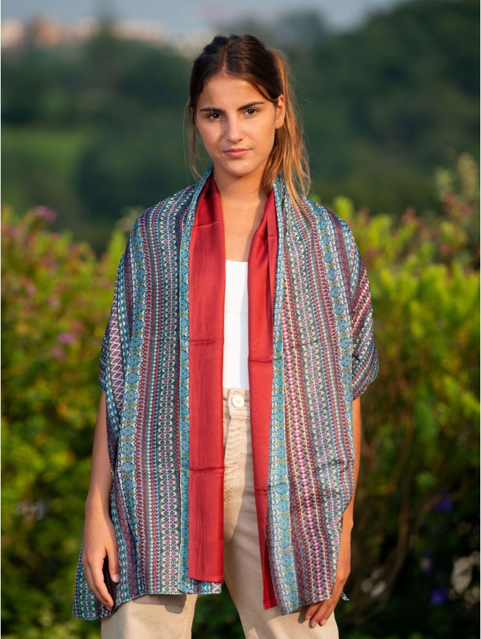 Foulard double en soie ASK84CD