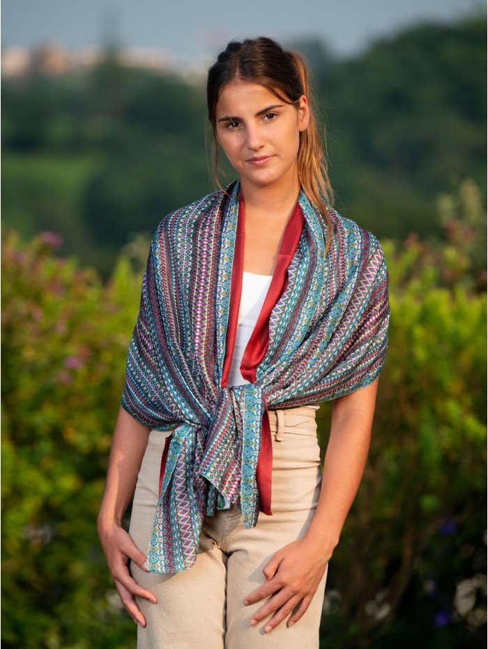 Foulard double en soie ASK84CD
