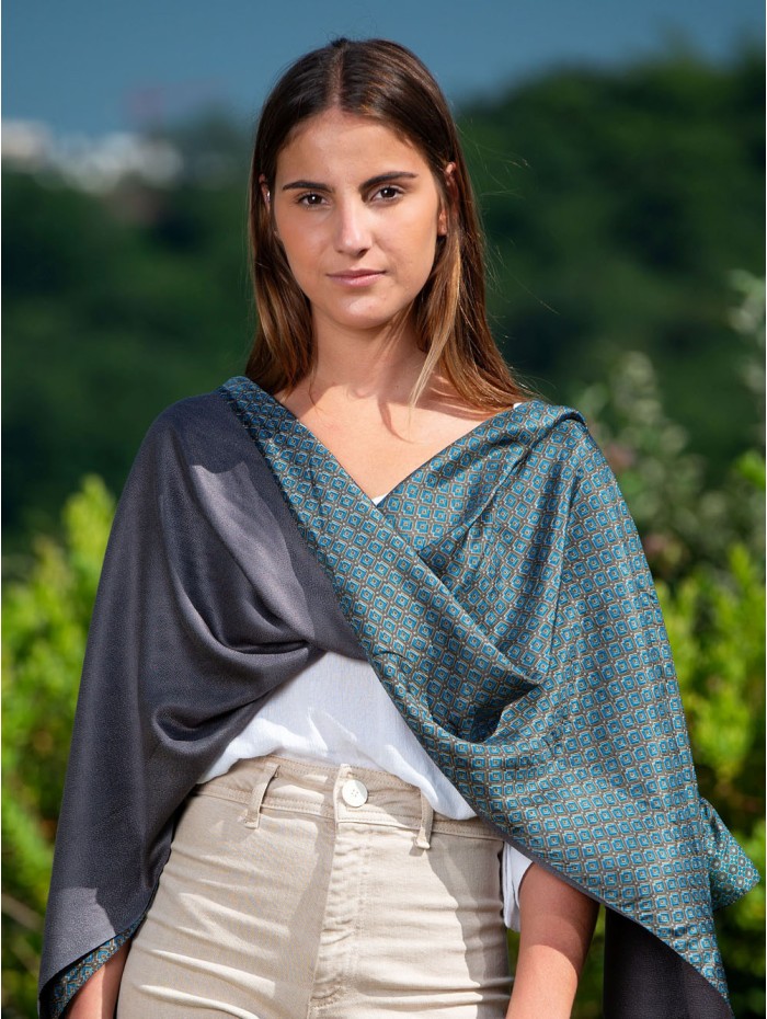 Fular de seda doble ASK78CDB