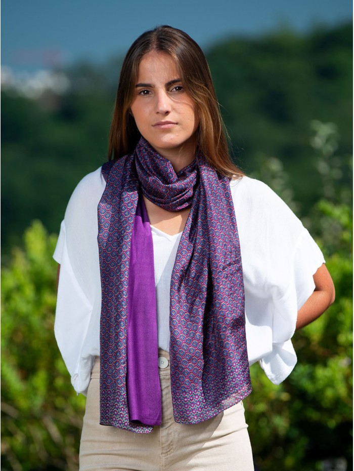 Fular de seda doble ASK78CDB