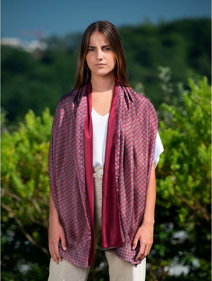 Fular de seda doble ASK78CDB