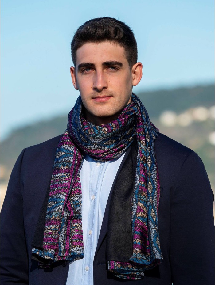 Foulard double en soie ASK121CD
