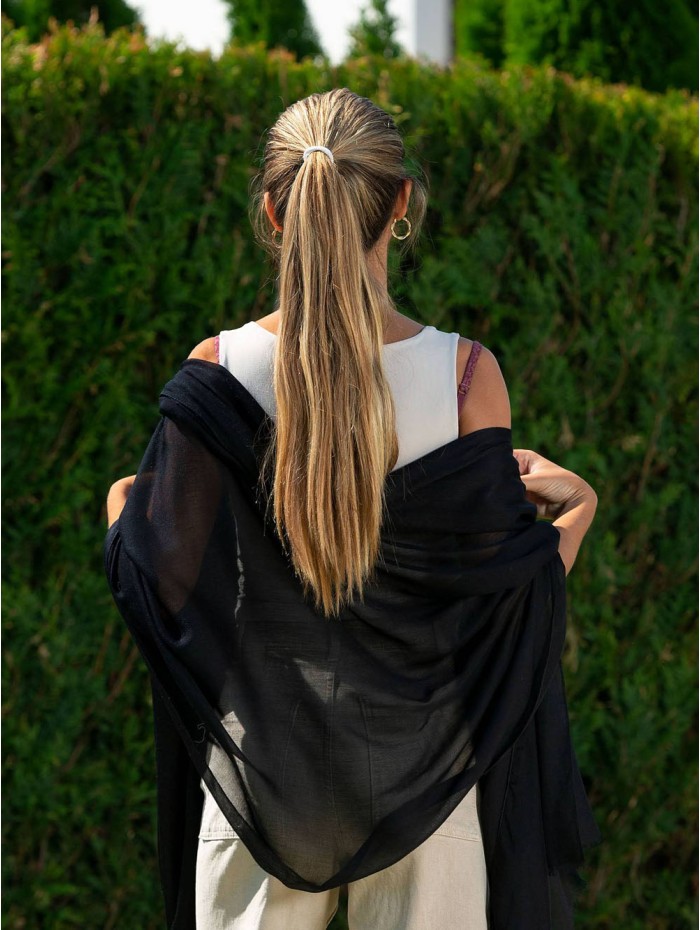Châle en modal uni AMDBLACK