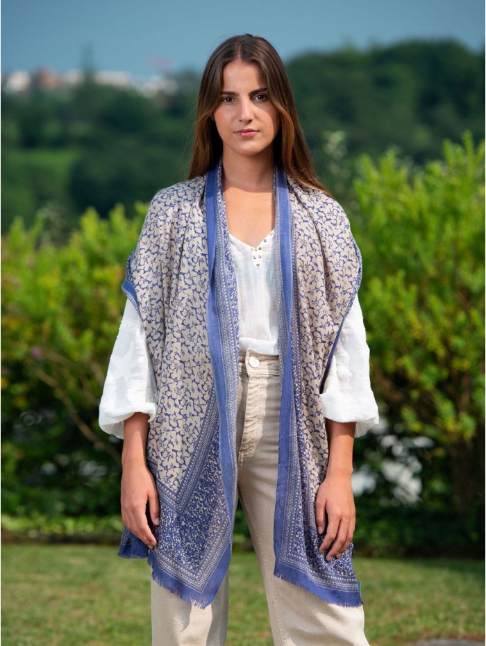 Wool and silk scarf ASW27F