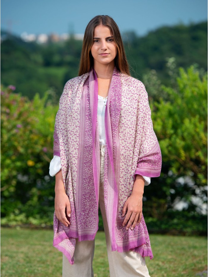 Wool and silk scarf ASW27F