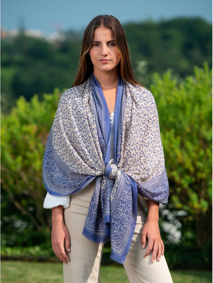 Wool and silk scarf ASW27F